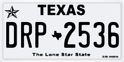 TX license plate DRP2536
