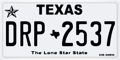 TX license plate DRP2537