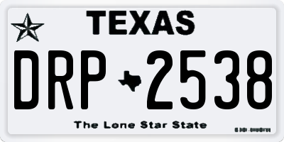 TX license plate DRP2538