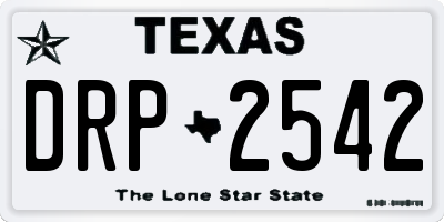 TX license plate DRP2542