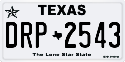 TX license plate DRP2543