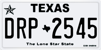 TX license plate DRP2545