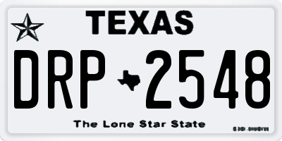 TX license plate DRP2548