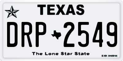 TX license plate DRP2549