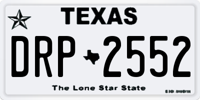 TX license plate DRP2552