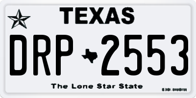 TX license plate DRP2553