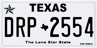 TX license plate DRP2554