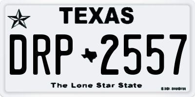 TX license plate DRP2557