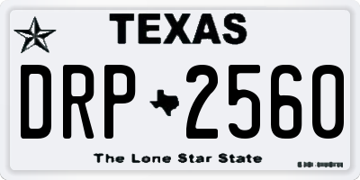 TX license plate DRP2560