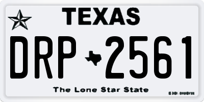 TX license plate DRP2561
