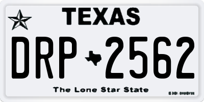 TX license plate DRP2562