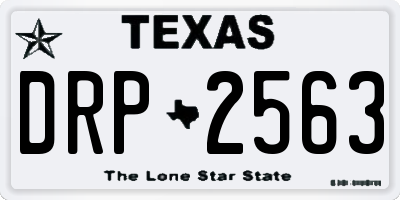 TX license plate DRP2563