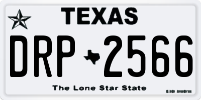 TX license plate DRP2566