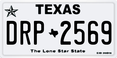 TX license plate DRP2569