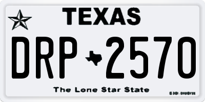 TX license plate DRP2570