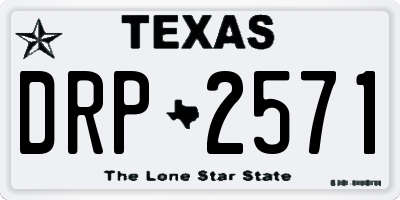 TX license plate DRP2571