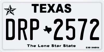 TX license plate DRP2572