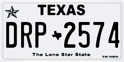 TX license plate DRP2574
