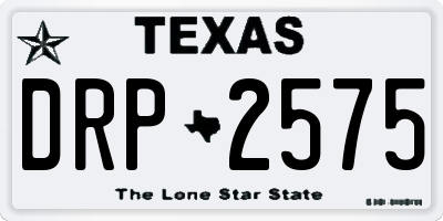 TX license plate DRP2575