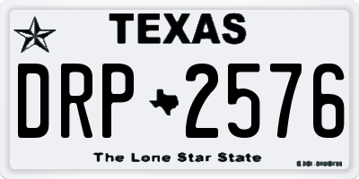TX license plate DRP2576
