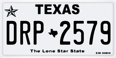 TX license plate DRP2579