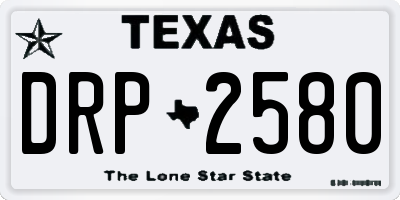 TX license plate DRP2580