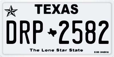TX license plate DRP2582
