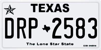 TX license plate DRP2583