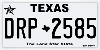 TX license plate DRP2585