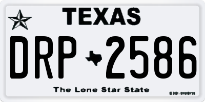 TX license plate DRP2586