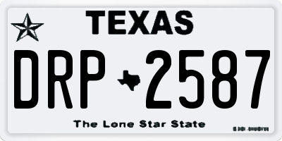 TX license plate DRP2587