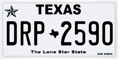 TX license plate DRP2590