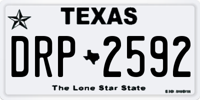 TX license plate DRP2592
