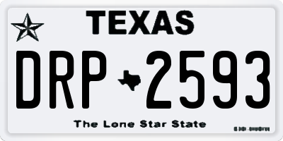 TX license plate DRP2593