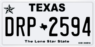 TX license plate DRP2594