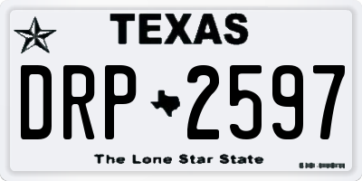 TX license plate DRP2597