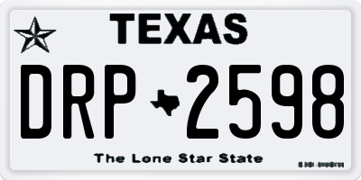 TX license plate DRP2598