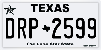 TX license plate DRP2599