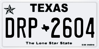 TX license plate DRP2604