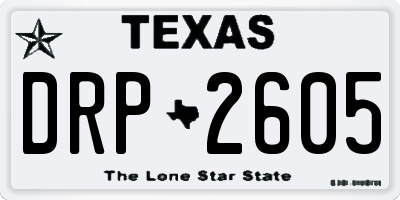 TX license plate DRP2605
