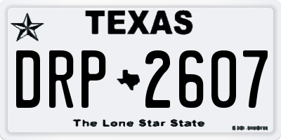 TX license plate DRP2607