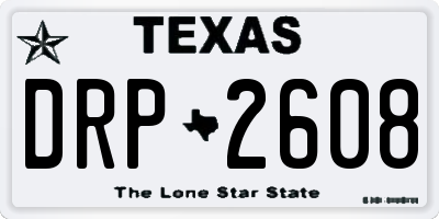 TX license plate DRP2608