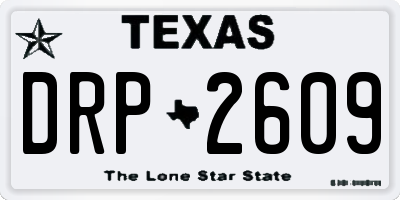 TX license plate DRP2609