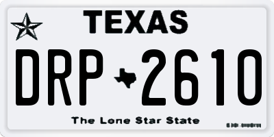 TX license plate DRP2610