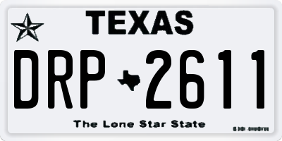 TX license plate DRP2611