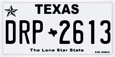 TX license plate DRP2613