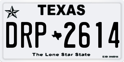 TX license plate DRP2614