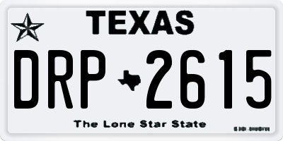 TX license plate DRP2615
