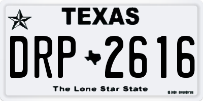 TX license plate DRP2616