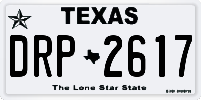 TX license plate DRP2617